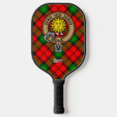 Clan Kerr Wapen over Tartan Pickleball Paddle (Voorkant)