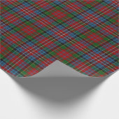 Clan Kidd Scottish Red Green Blue Tartan Cadeaupapier (Hoek)