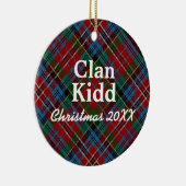 Clan Kidd Scottish Tartan Keramisch Ornament (Rechts)
