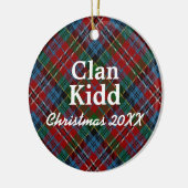 Clan Kidd Scottish Tartan Keramisch Ornament (Links)