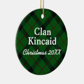 Clan Kincaid Scottish Tartan Keramisch Ornament (Rechts)