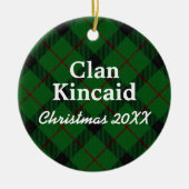 Clan Kincaid Scottish Tartan Keramisch Ornament (Voorkant)
