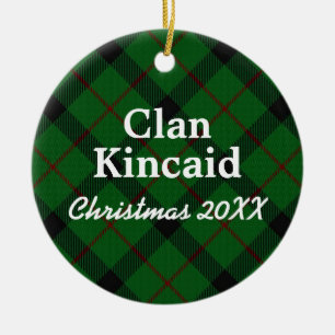 Clan Kincaid Scottish Tartan Keramisch Ornament