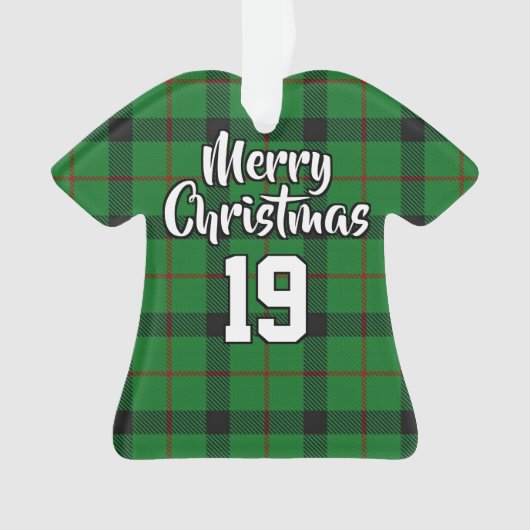 Clan Kincaid Tartan KerstJersey Ornament (voorkant)