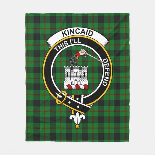 Clan Kincaid Tartan Pset Fleece Deken (Voorkant)