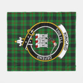 Clan Kincaid Tartan Pset Fleece Deken (Voorkant (Horizontaal))