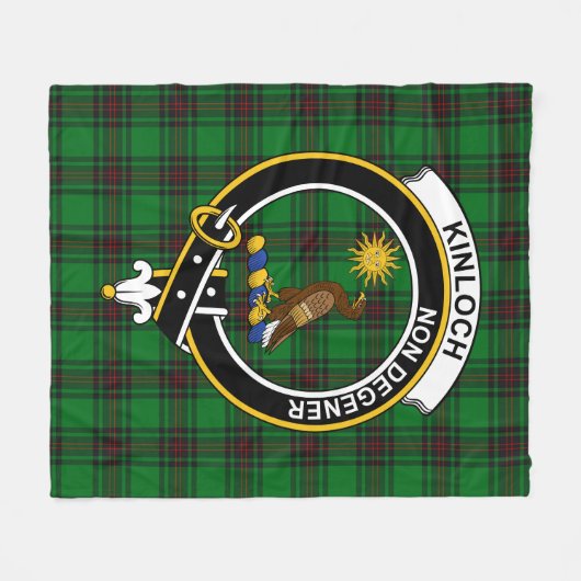 Clan Kinloch Tartan Pset Fleece Deken (Voorkant (Horizontaal))