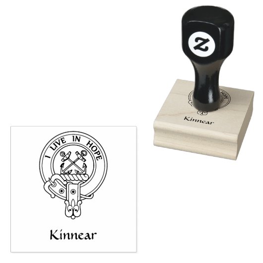Clan Kinnear Crest Rubberstempel (Gestempeld)