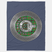 Clan Kinnear Crest & Tartan Knot Fleece Deken (Voorkant)