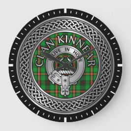 Clan Kinnear Crest & Tartan Knot Grote Klok