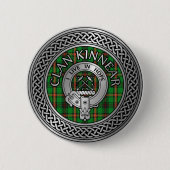 Clan Kinnear Crest & Tartan Knot Ronde Button 5,7 Cm (Voorkant)