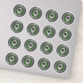 Clan Kinnear Crest & Tartan Knot Sticker