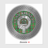 Clan Kinnear Crest & Tartan Knot Sticker (Vel)
