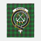 Clan Kinnear Tartan Pset Fleece Deken (Voorkant)