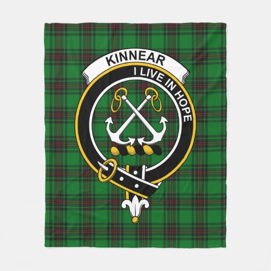 Clan Kinnear Tartan Pset Fleece Deken (Voorkant)