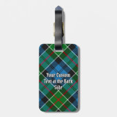 Clan Kirkpatrick Crest over Tartan Bagagelabel (Achterkant verticaal)
