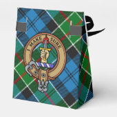 Clan Kirkpatrick Crest over Tartan Bedankdoosjes (Achterkant)