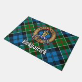 Clan Kirkpatrick Crest over Tartan Deurmat (Schuin)