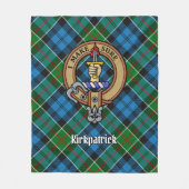 Clan Kirkpatrick Crest over Tartan Fleece Deken (Voorkant)