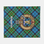 Clan Kirkpatrick Crest over Tartan Fleece Deken (Voorkant (Horizontaal))