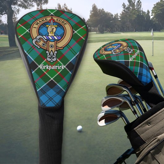 Clan Kirkpatrick Crest over Tartan Golfheadcover