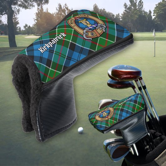 Clan Kirkpatrick Crest over Tartan Golfheadcover