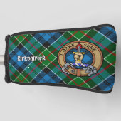 Clan Kirkpatrick Crest over Tartan Golfheadcover (Voorkant)