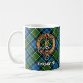 Clan Kirkpatrick Crest over Tartan Koffiemok (Links)