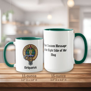 Clan Kirkpatrick Crest over Tartan Mok