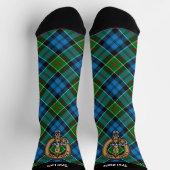 Clan Kirkpatrick Crest over Tartan Sokken (Top)