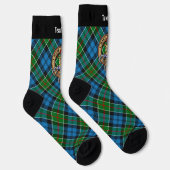 Clan Kirkpatrick Crest over Tartan Sokken (Rechts)
