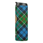 Clan Kirkpatrick Crest over Tartan Thermosbeker (Geroteerd rechts)