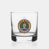 Clan Kirkpatrick Crest over Tartan Whisky Glas (Voorkant)