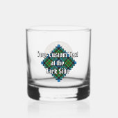 Clan Kirkpatrick Crest over Tartan Whisky Glas (Achterkant)
