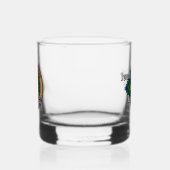 Clan Kirkpatrick Crest over Tartan Whisky Glas (Links)