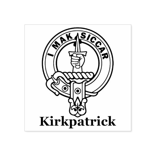 Clan Kirkpatrick Crest Rubber Stamp Rubberstempel (Afrduk)