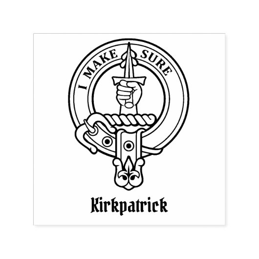 Clan Kirkpatrick Crest Zelfinktende Stempel (Design)