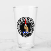Clan Kirkpatrick "I MAK SICCAR" 16oz Glass Tumbler (Voorkant)