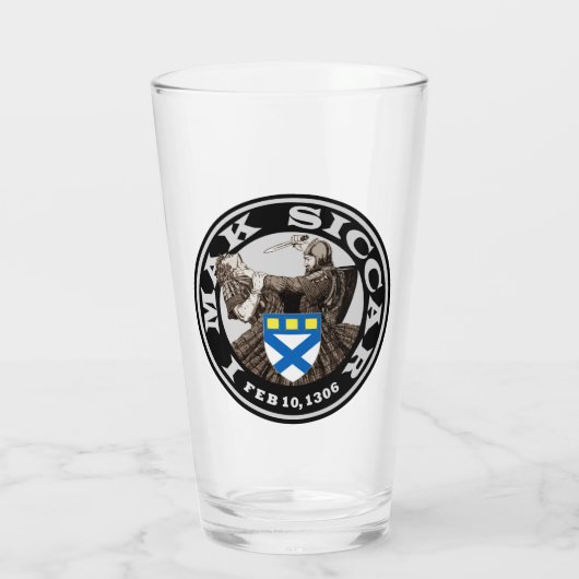 Clan Kirkpatrick "I MAK SICCAR" Glass Tumbler (Achterkant)