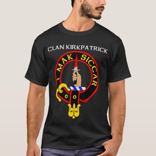 Clan Kirkpatrick "I mak siccar" Red Badge T-shirt (Voorkant)
