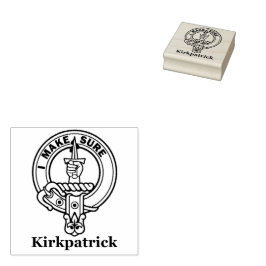 Clan Kirkpatrick "IK ZORG ERVOOR" Crest Rubber Sta Rubberstempel