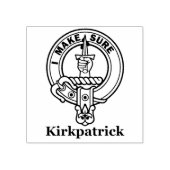 Clan Kirkpatrick "IK ZORG ERVOOR" Crest Rubber Sta Rubberstempel (Afrduk)