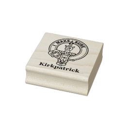 Clan Kirkpatrick "IK ZORG ERVOOR" Crest Rubber Sta Rubberstempel