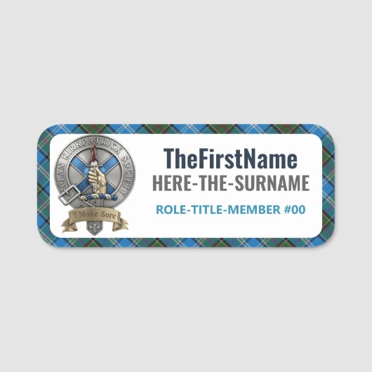 Clan Kirkpatrick Society - CKS Naambadge #2 Naamplaatje (Voorkant)