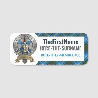 Clan Kirkpatrick Society - CKS Naambadge #2 Naamplaatje