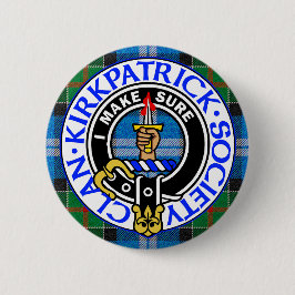 Clan Kirkpatrick Society tartan badge  Ronde Button 5,7 Cm
