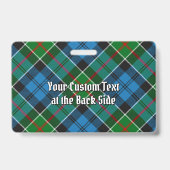 Clan Kirkpatrick Wapen over Tartan Badge (Achterkant)