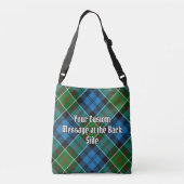 Clan Kirkpatrick-wapen over tartan Crossbody Tas (Achterkant)