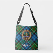 Clan Kirkpatrick-wapen over tartan Crossbody Tas (Voorkant)