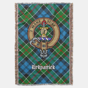 Clan Kirkpatrick-wapen over tartan Deken